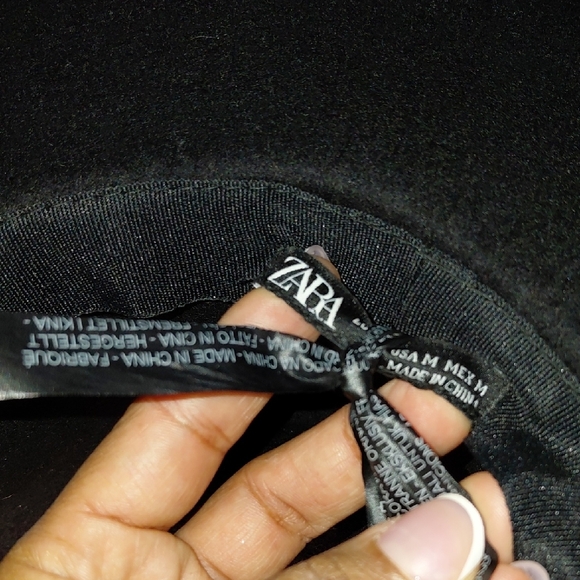 Zara Black Fedora with Silver Accent - Picture 5 of 7